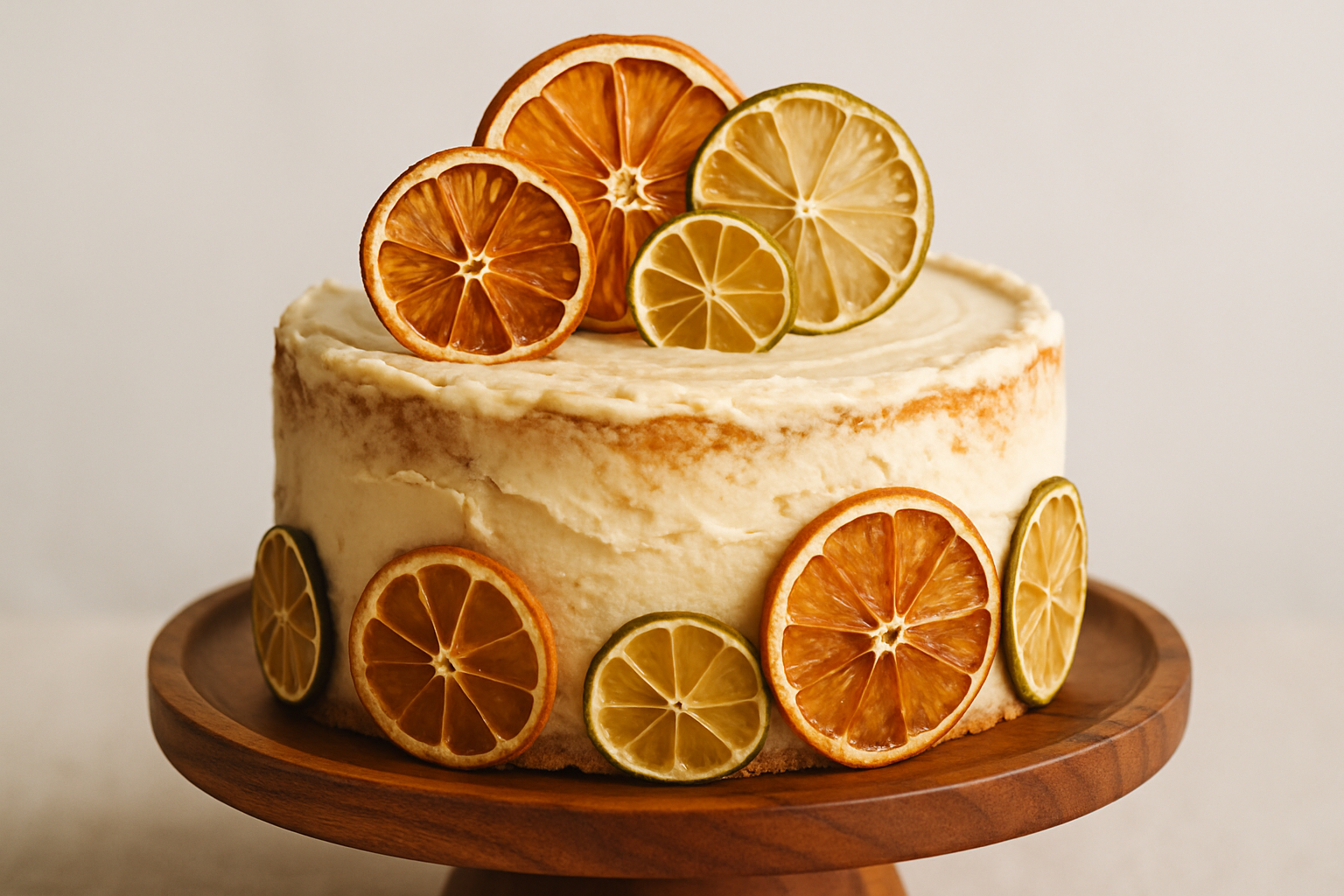 cake with dried citrus